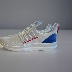 Adidas Lite Racer Adapt 7.0 Shoes‎ Mens White Red Blue Athletic Slip On SZ 11